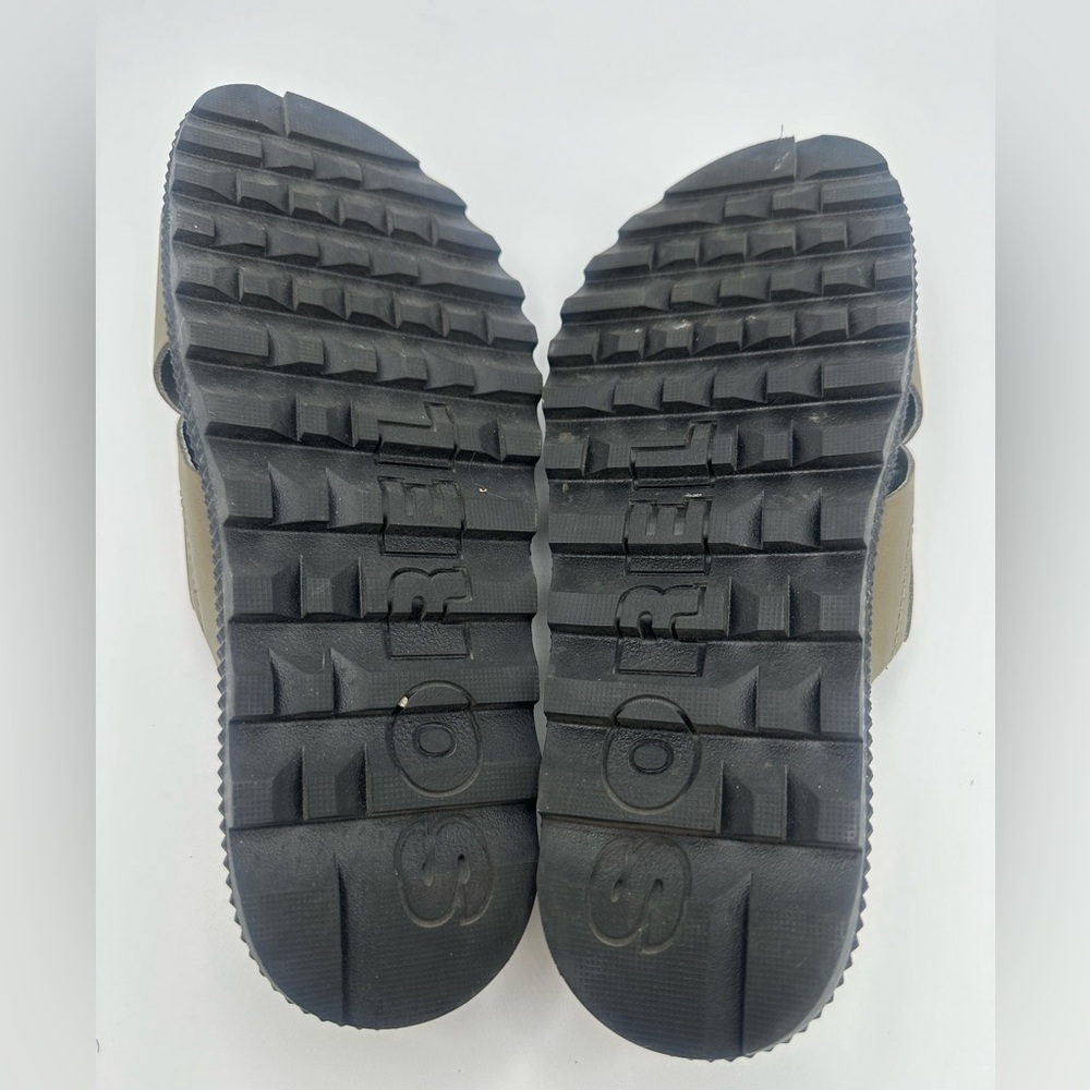 Sorel Women’s Roaming Criss Cross Slide Sandals 6.5 Olive Black Chunky Sole - Picture 6 of 8